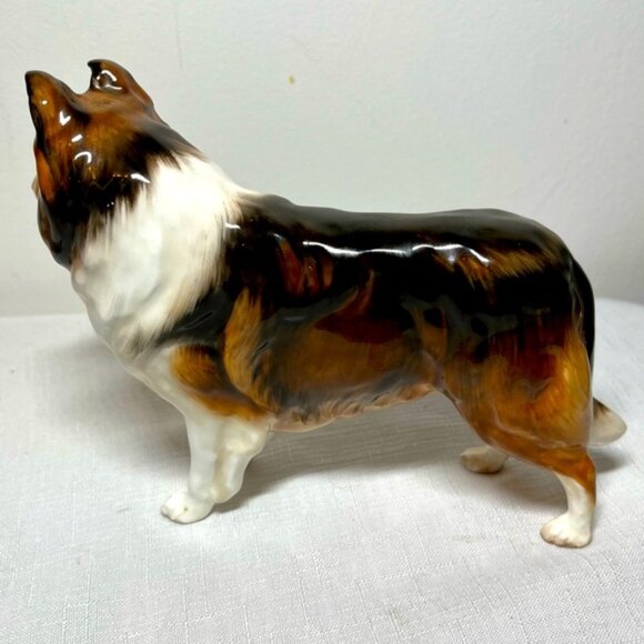 Royal Doulton Vintage Antique Porcelain Collie Dog HN 1058 Rare ASHTEAD APPLAUSE - Picture 4 of 9